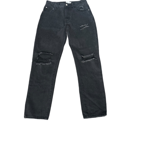 Princess Polly Denim - Princess Polly | Distressed Black Jeans